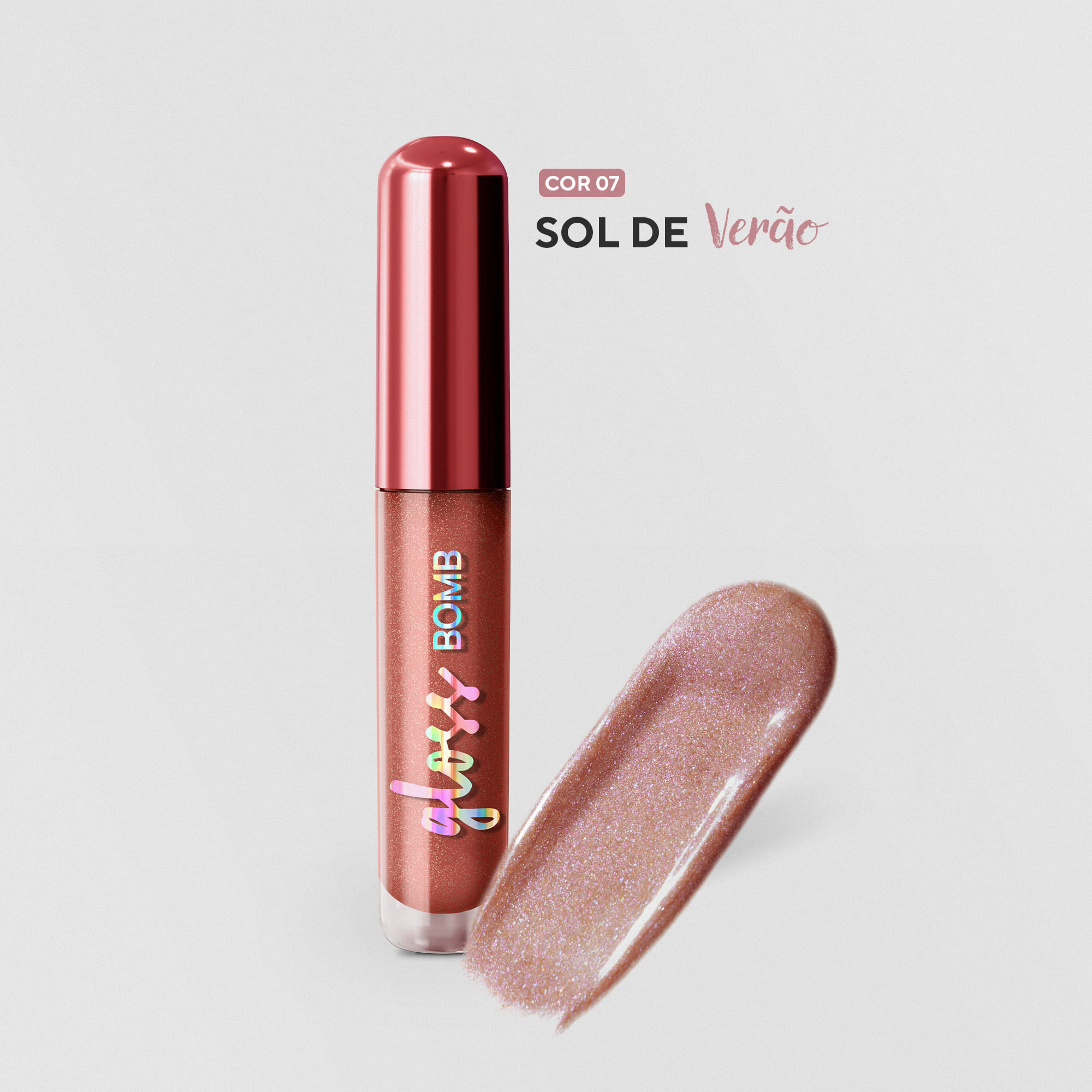 DaBelle Beauty_Lip Gloss Bomb_COR 7_Sol de Verao-textura